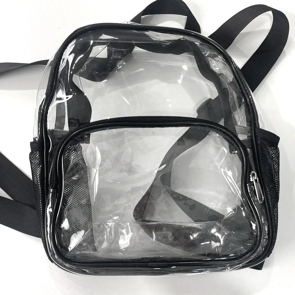 Clear Mini Backpack Stadium Approved Transparent Adjustable Festival Concert Bag